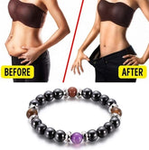 Magnetische Armband – Unisex Hematiet & Agaat Therapie – Stretch Bangle voor Gewicht, Anti-Fatigue & Energie